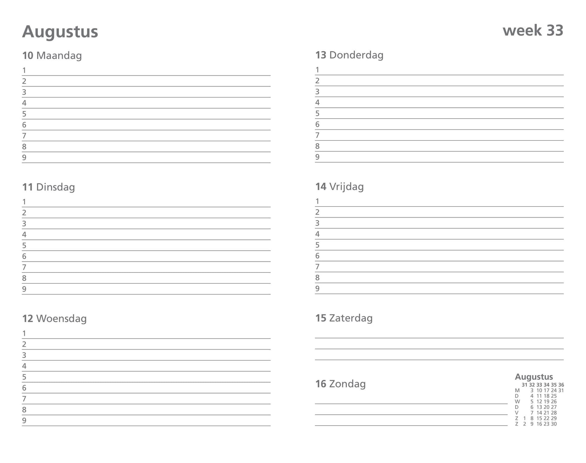 Schoolagenda 2026-2027 Ryam docenten 7dagen/2pagina's spiraal zwart 2