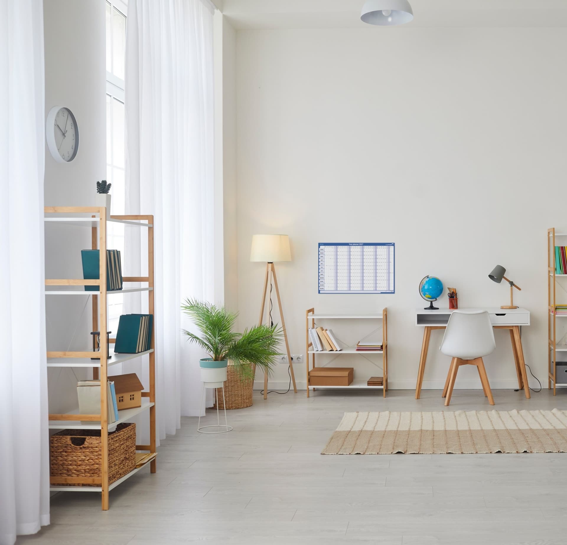 Jaarplanner 2027 Legamaster 90x60cm horizontaal gelamineerd en oprolbaar Engelstalig 4