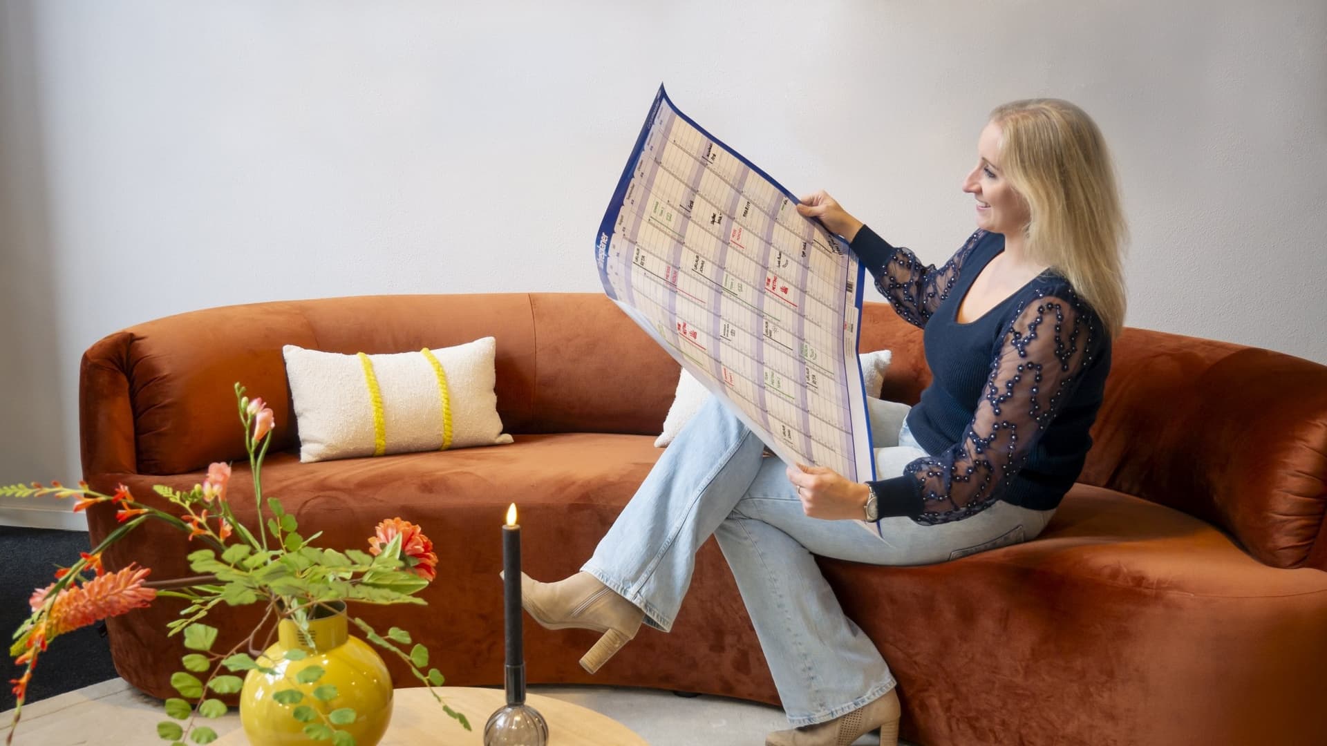 Jaarplanner 2027 Legamaster 1 persoon 90x60cm horizontaal gelamineerd Engelstalig 4