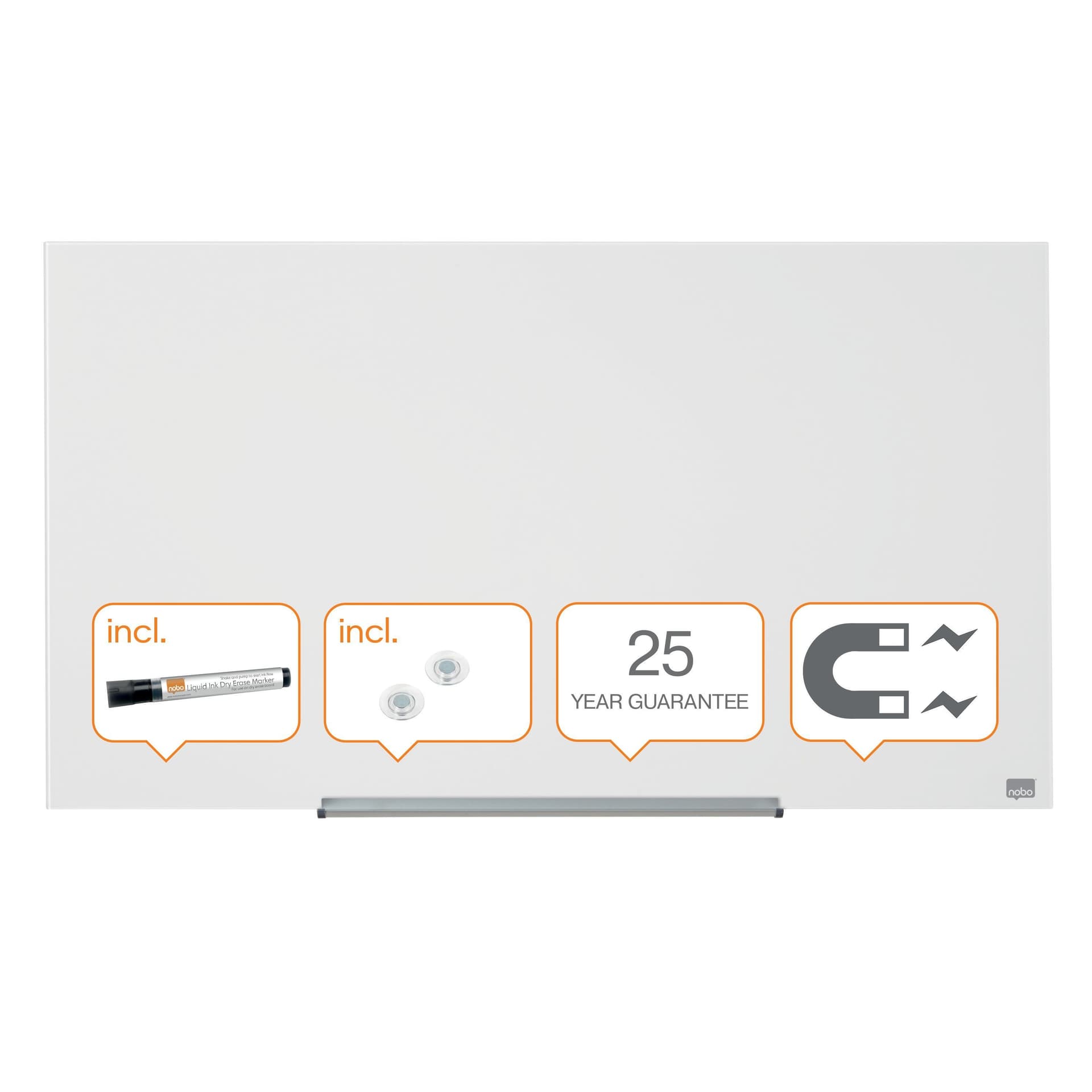 Glasbord Nobo Impression Pro 99,3x55,9cm briljant wit 2