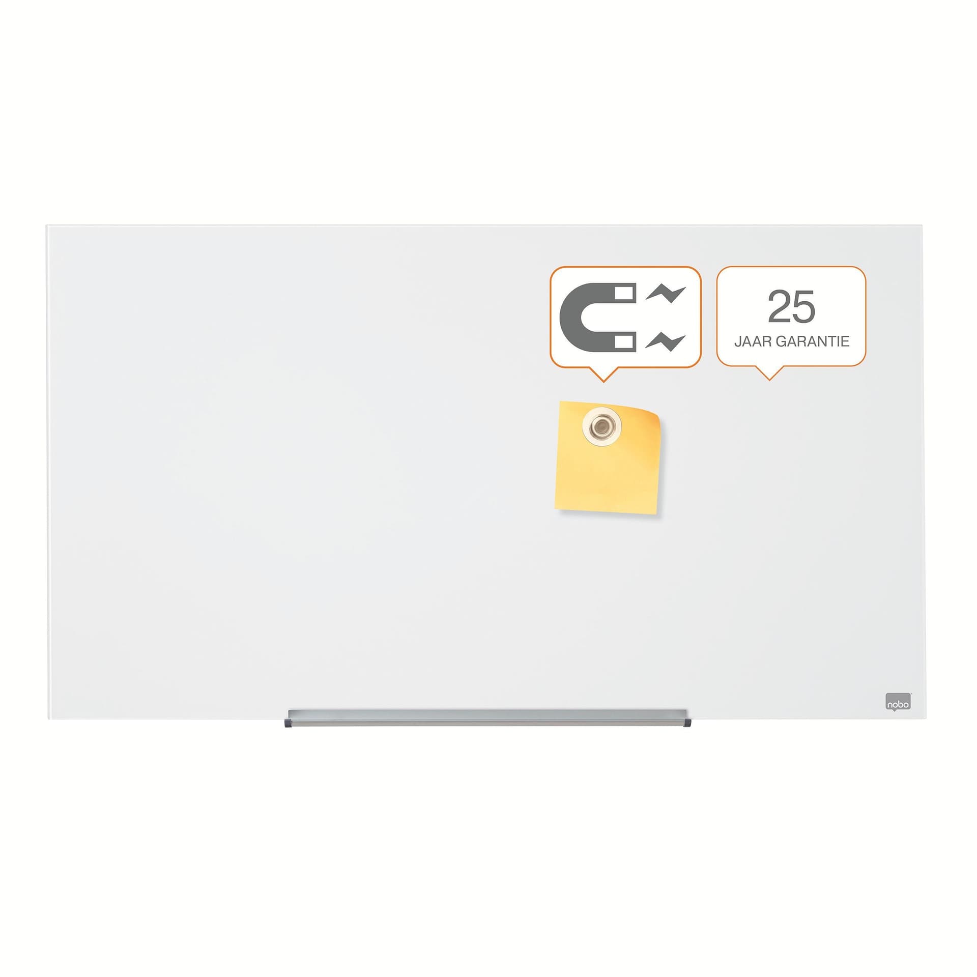 Glasbord Nobo Impression Pro 126x71cm briljant wit 4