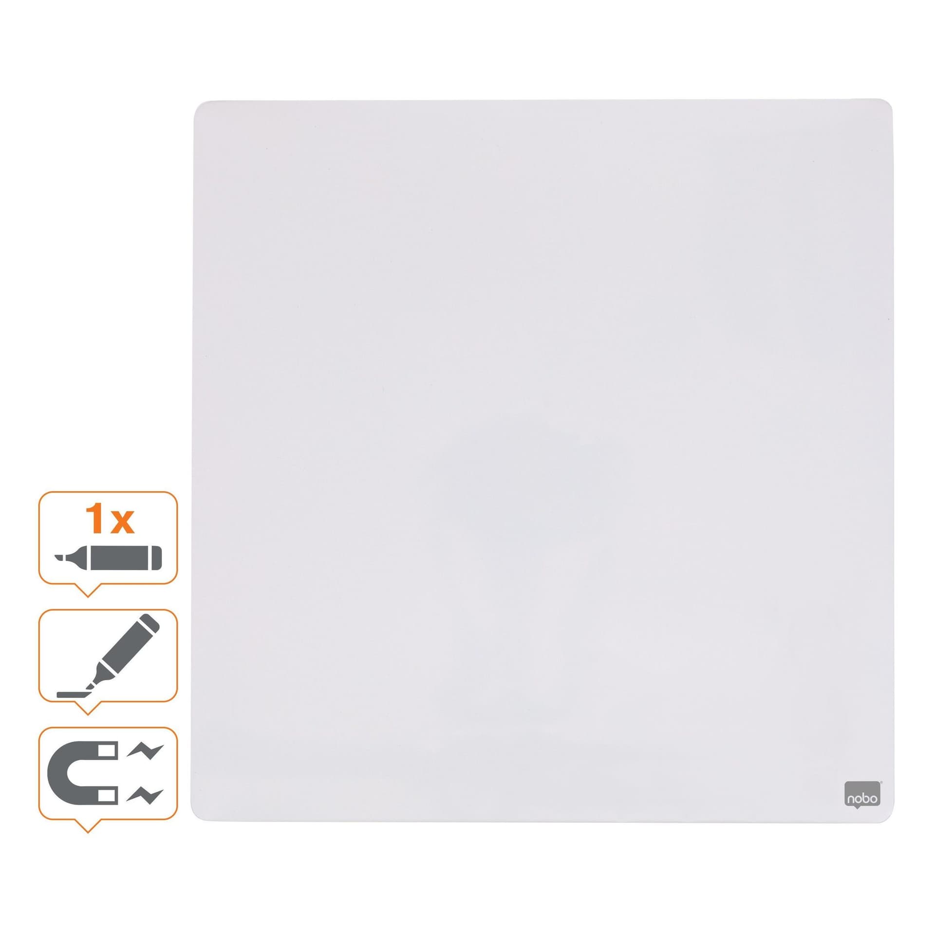 Whiteboard Nobo tegel 36x36cm wit magnetisch 3