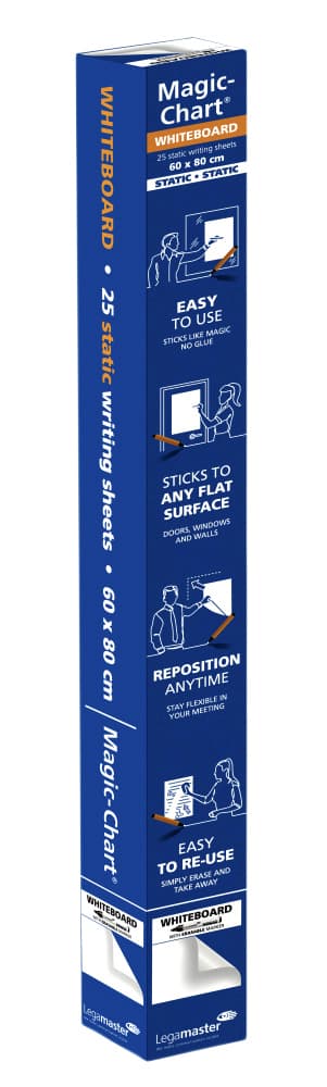 Magic-Chart Legamaster Whiteboard 600x800mm wit 25 vel 2