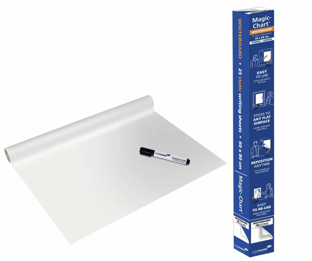 Magic-Chart Legamaster Whiteboard 600x800mm wit 25 vel 3