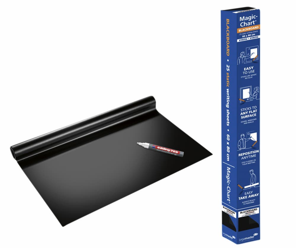 Magic-Chart Legamaster Whiteboard 600x800mm zwart 25 vel 3