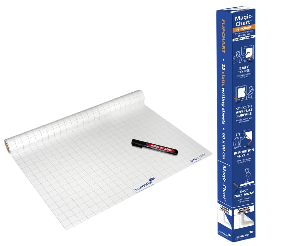 Magic-Chart Legamaster flipchart 600x800mm wit met ruit 25 vel 3