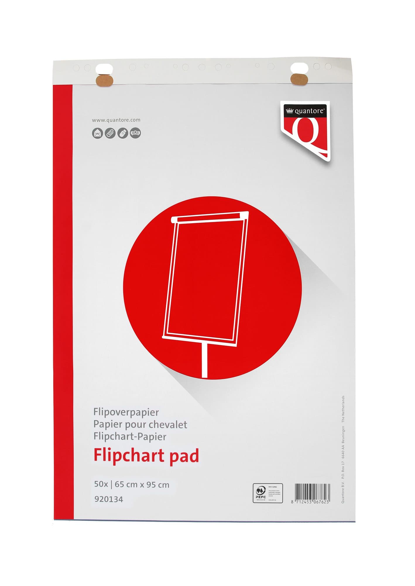 Flipoverpapier Quantore 65x95cm 50vel ongevouwen 2