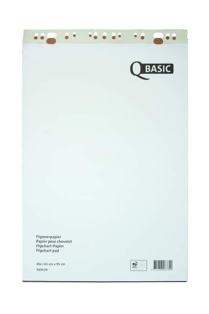 Flipoverpapier Qbasic 65x95cm 40 vel ongevouwen ruit 2