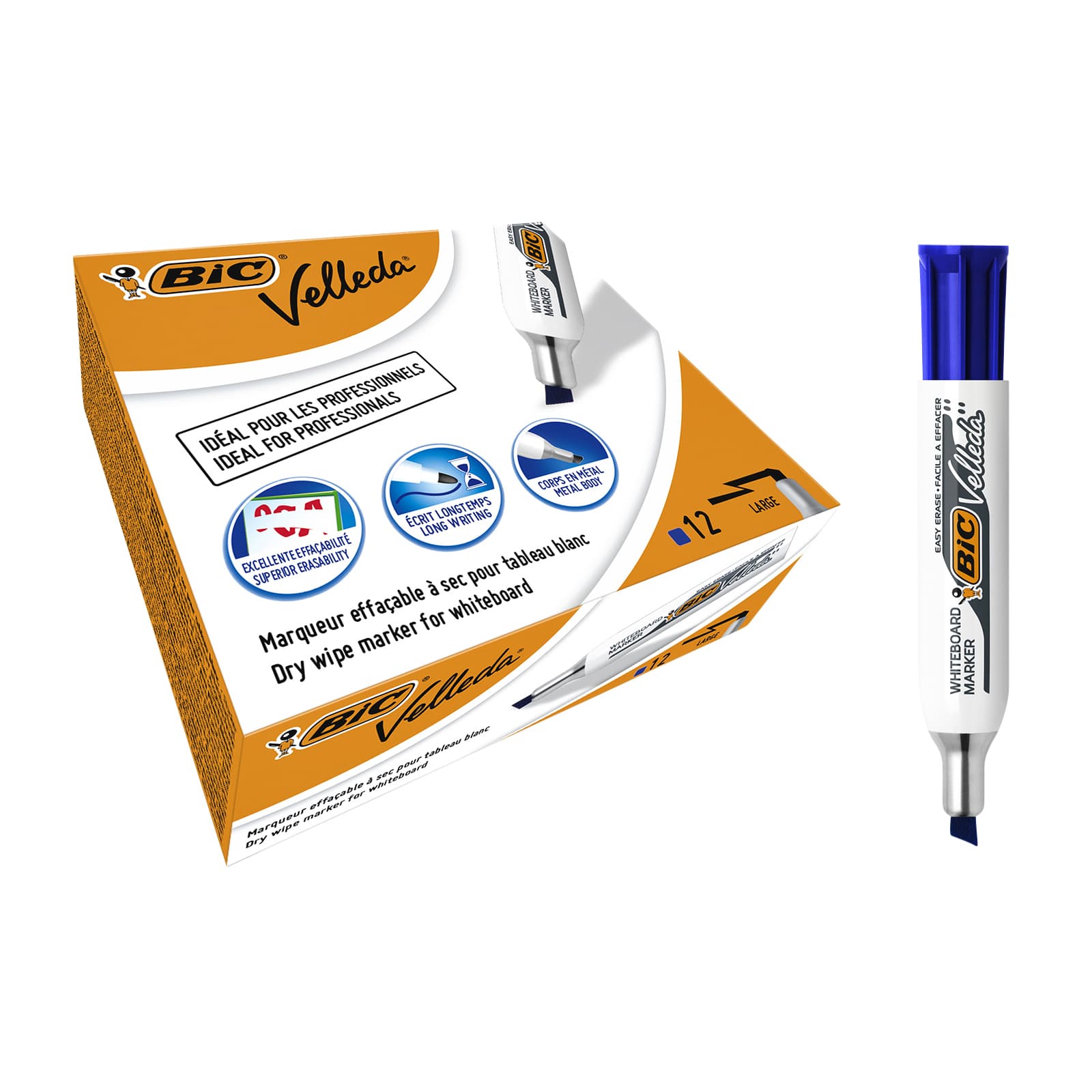 Whiteboardmarker Bic Velleda 1781 schuin large blauw 3