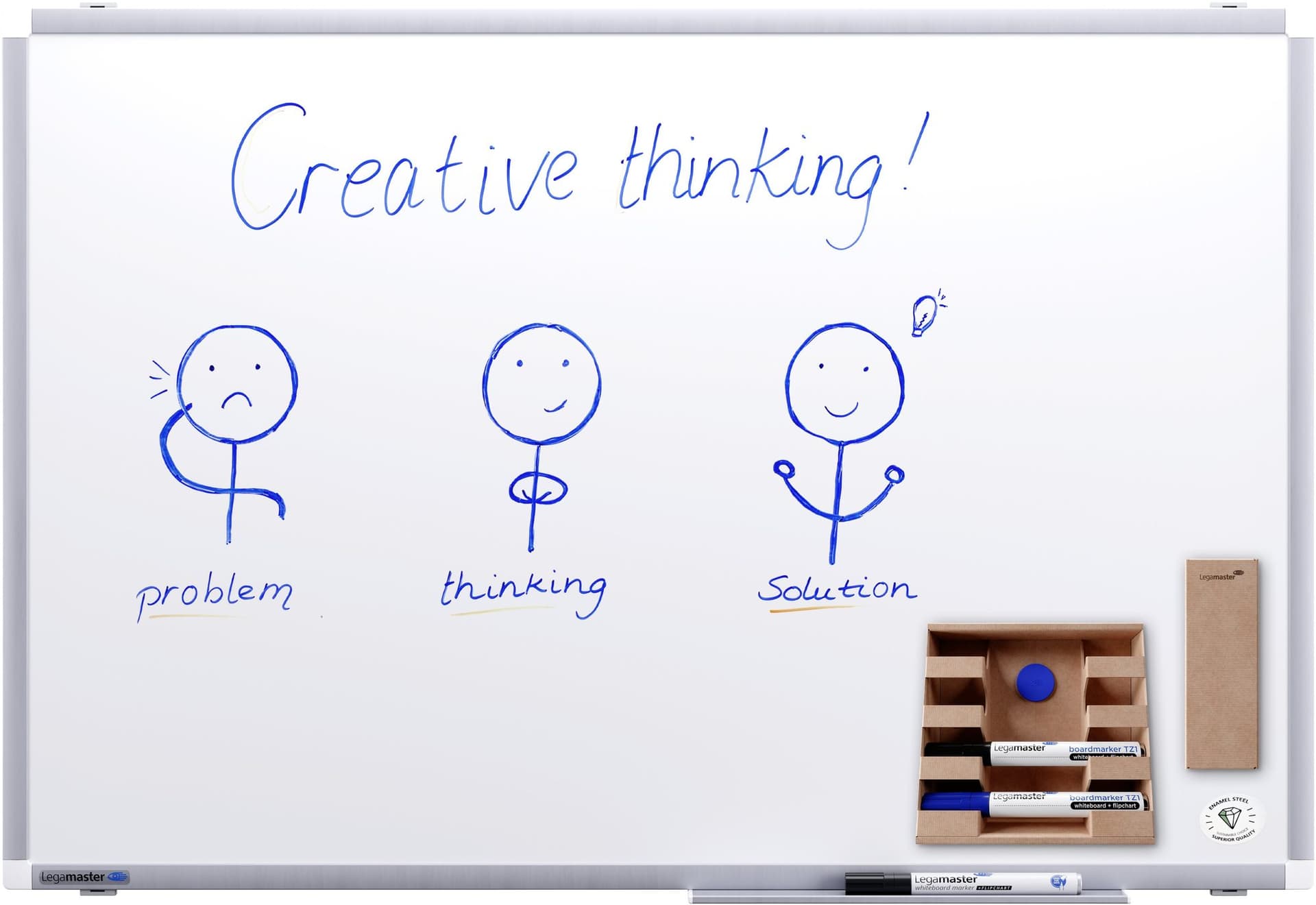 Whiteboard Legamaster Premium+ 60x90cm magnetisch emaille 5