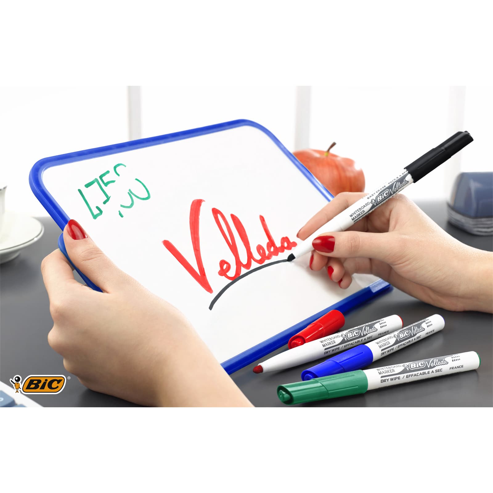 Whiteboardmarker Bic Velleda 1744 rond medium assorti 4 stuks 3