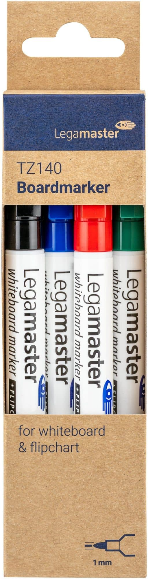 Whiteboardmarker Legamaster TZ 140 rond 1mm assorti blister à 4 stuks