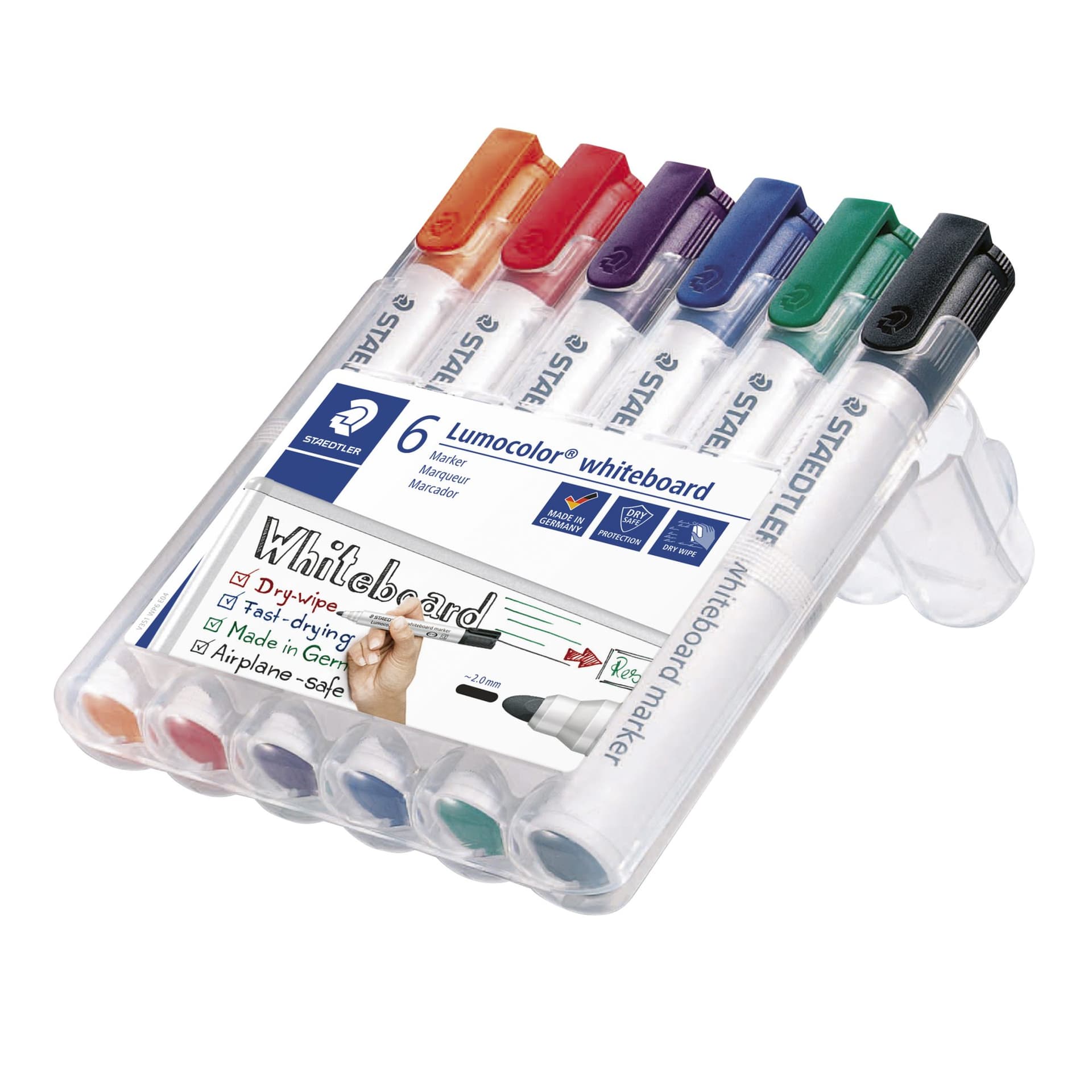Whiteboardmarker Staedtler Lumocolor 351 standaard assorti 6 stuks 2