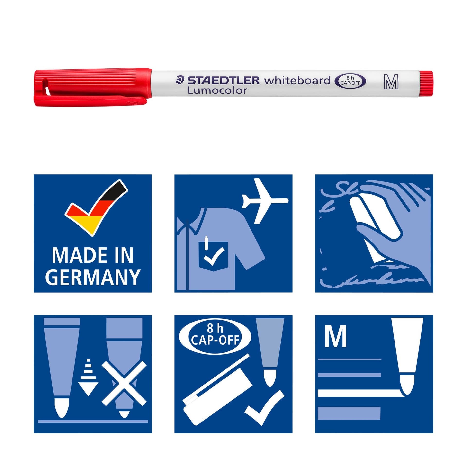 Whiteboardmarker Staedtler 301 rond assorti 1mm 4stuks 4