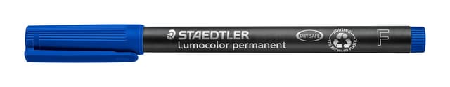 Viltstift Staedtler Lumocolor 318 permanent F blauw 2
