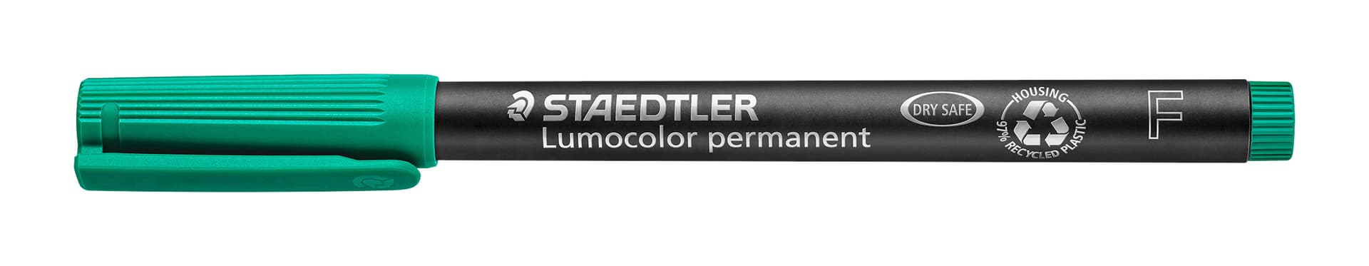 Viltstift Staedtler Lumocolor 318 permanent F groen 2