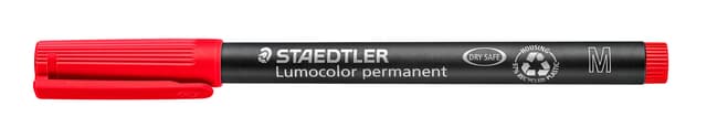Viltstift Staedtler Lumocolor 317 permanent M rood 2