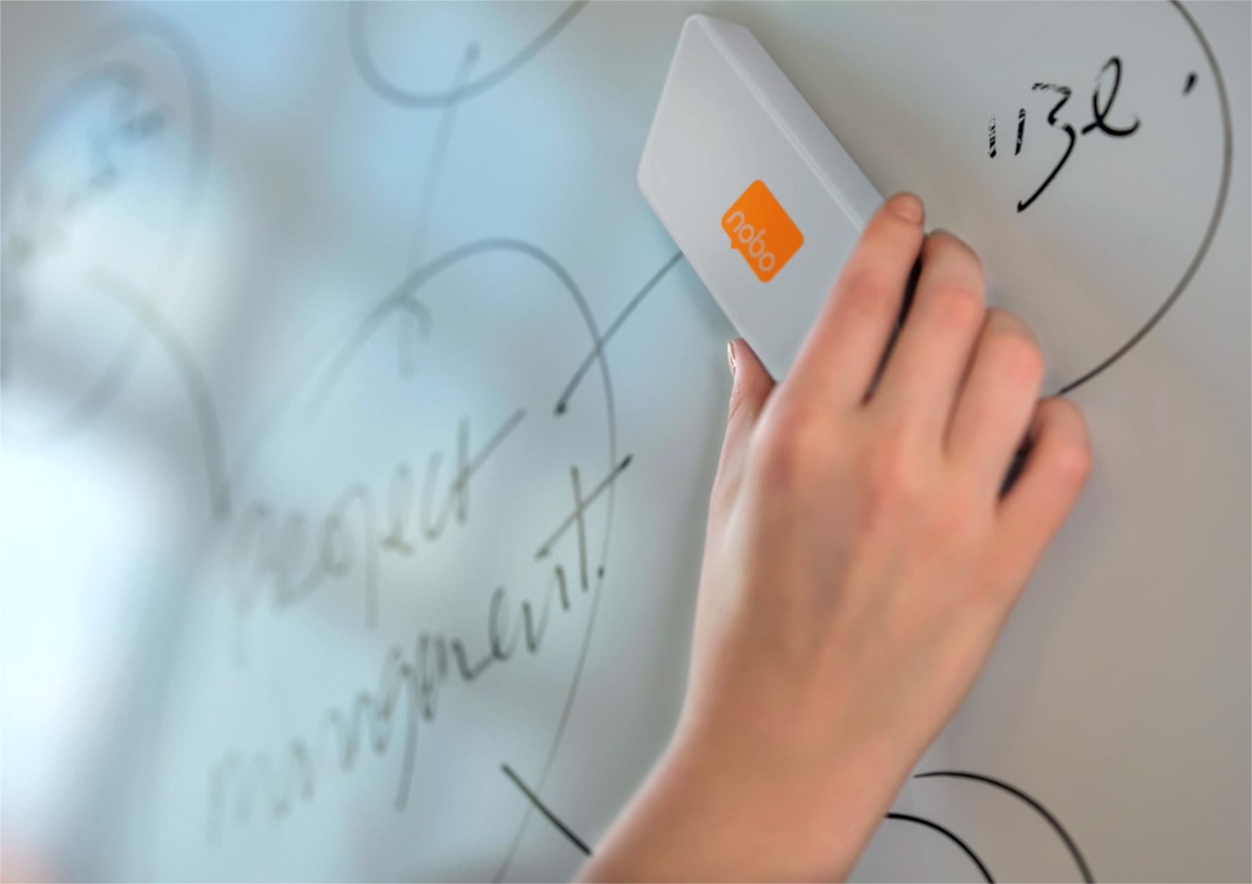 Whiteboardwisser Nobo magnetisch met verwisselbare strip 2