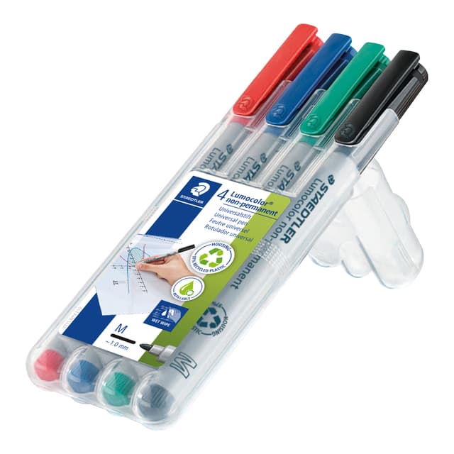 Viltstift Staedtler Lumocolor 315 non permanent M assorti 4 stuks 2
