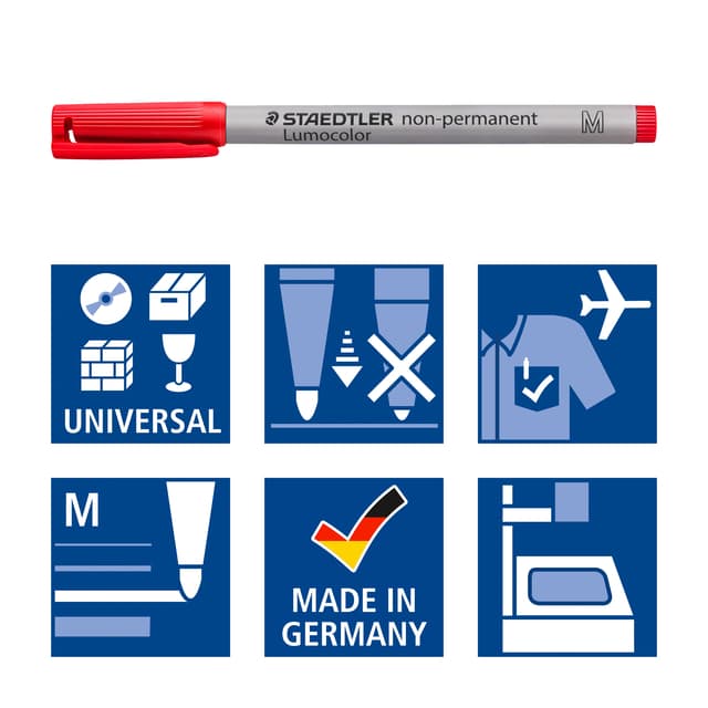 Viltstift Staedtler Lumocolor 315 non permanent M assorti 4 stuks 4
