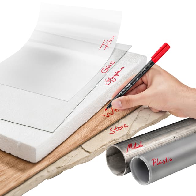 Viltstift Staedtler Lumocolor 317 permanent M set à 3 +1 stuk gratis 4