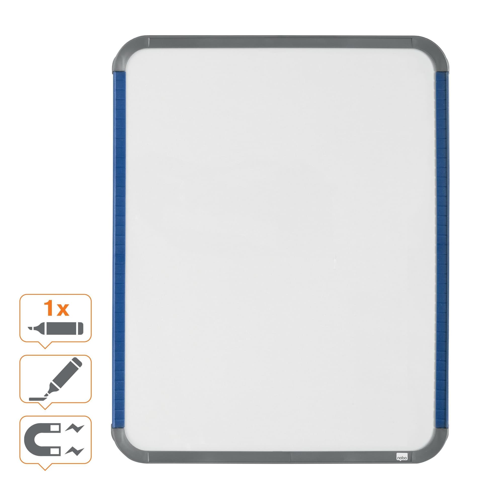 Whiteboard Nobo Slim Line 28x36cm wit 3