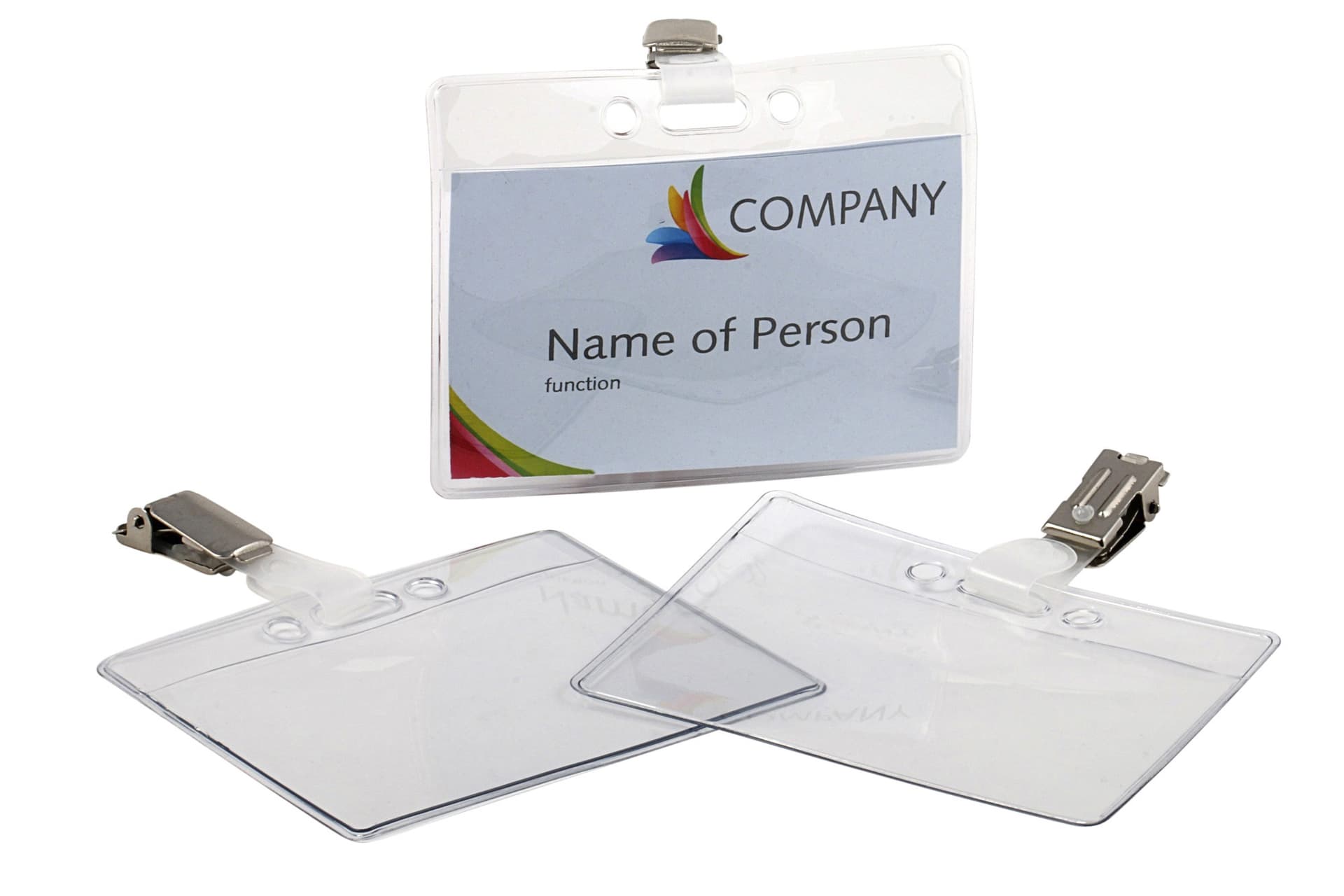 Badge Europel met strip en clip 90x60mm 3
