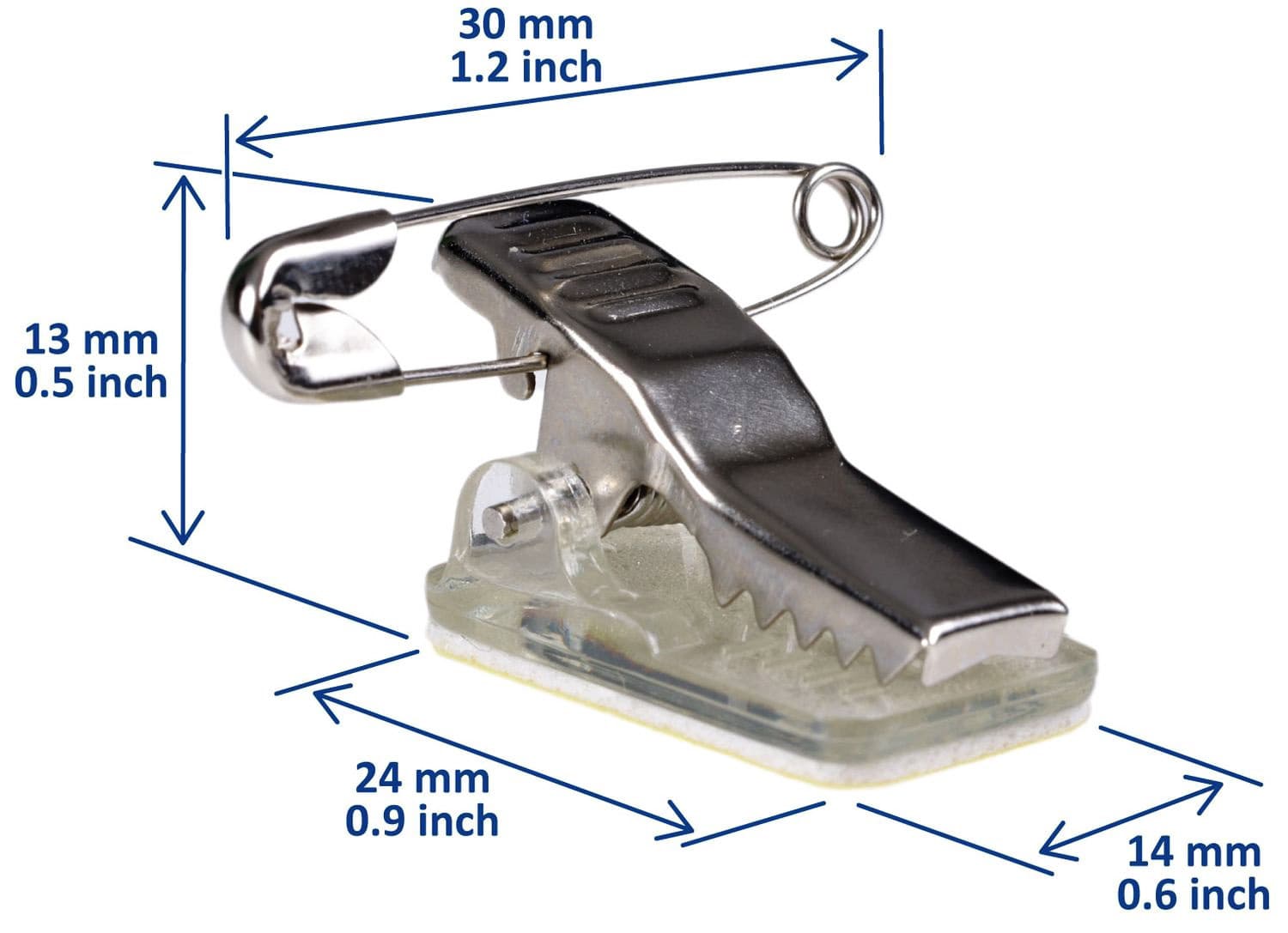 Clip met speld Europel zelfklevend voor badges 4
