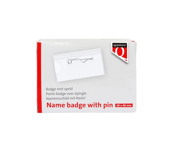 Badge Quantore met speld 40x60mm 2