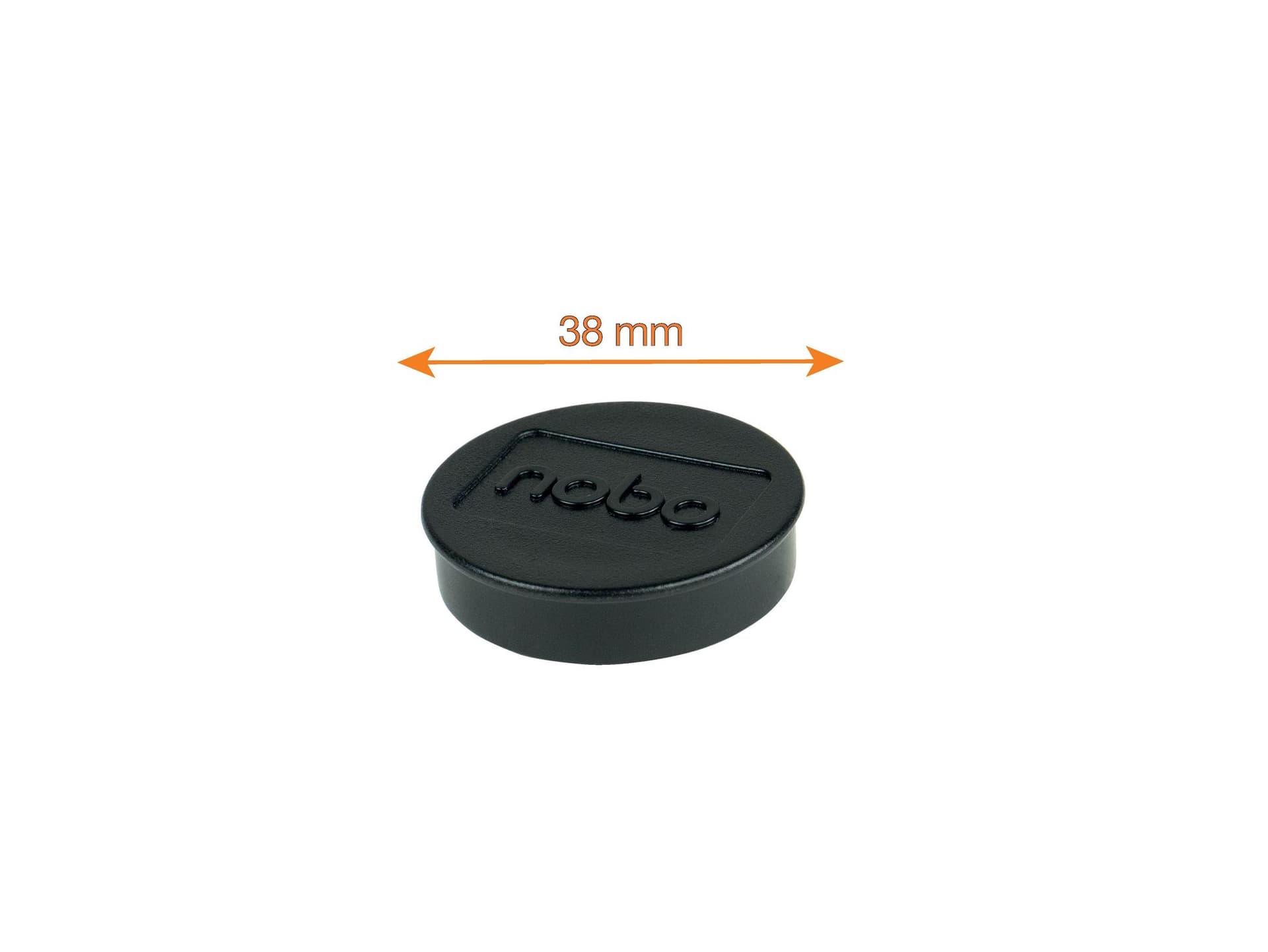 Magneet Nobo 38mm zwart 4 stuks 3
