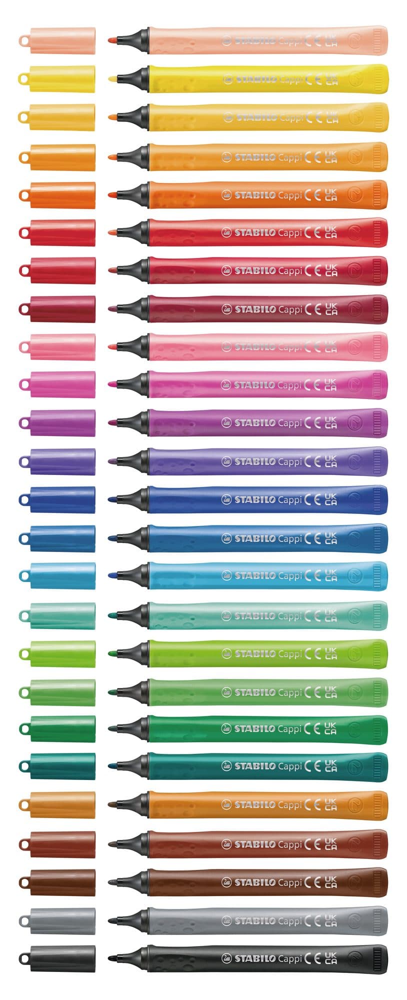 Viltstift STABILO Cappi 168/12 Arty medium assorti etui à 12 stuks 4
