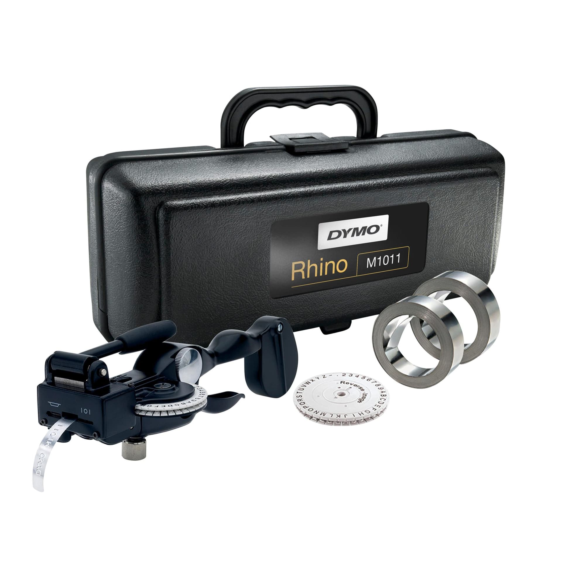 Lettertang Dymo Rhino M1011 embossing industrieel zwart in koffer 2