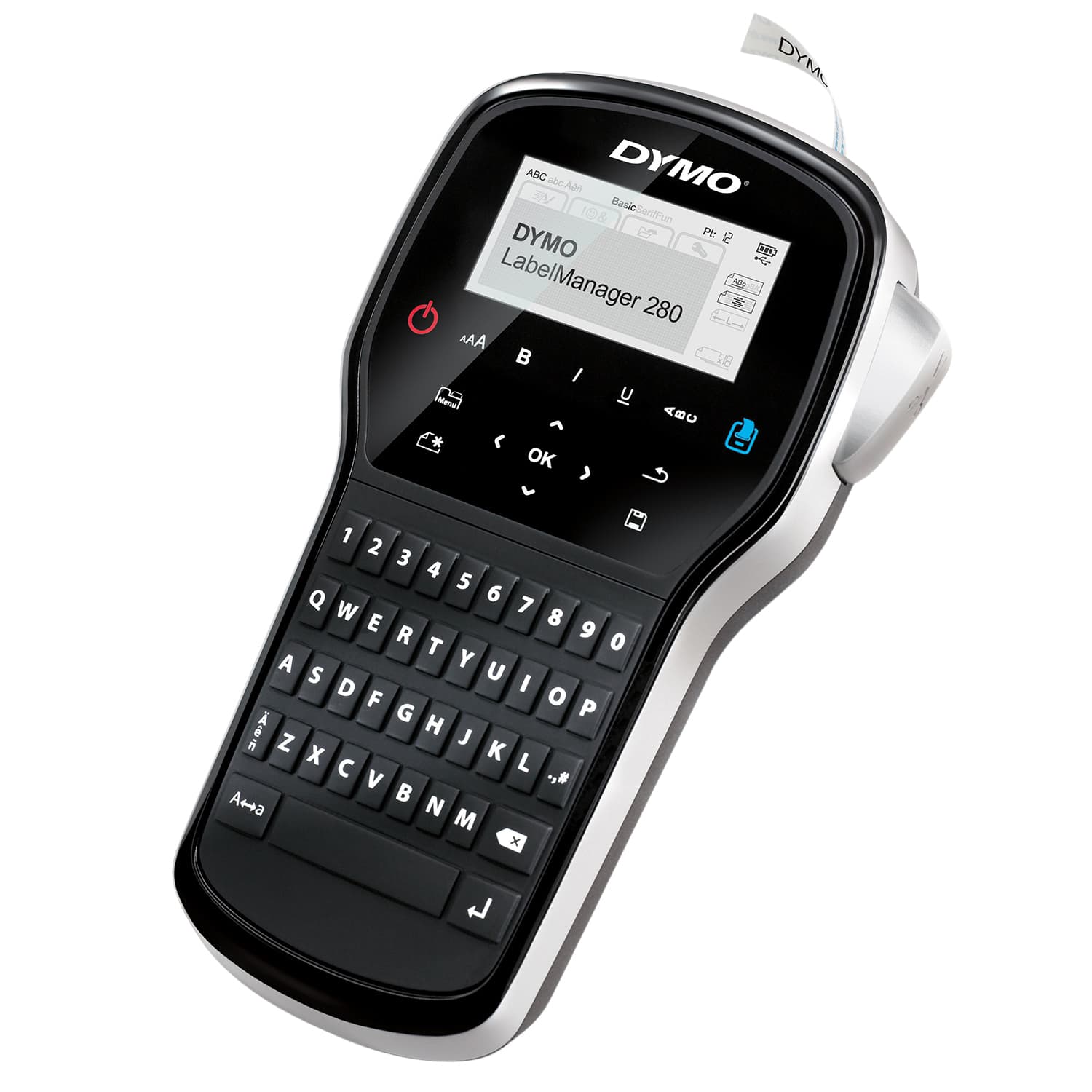Labelprinter Dymo LabelManager 280 draagbaar qwerty 12mm zwart in koffer 3