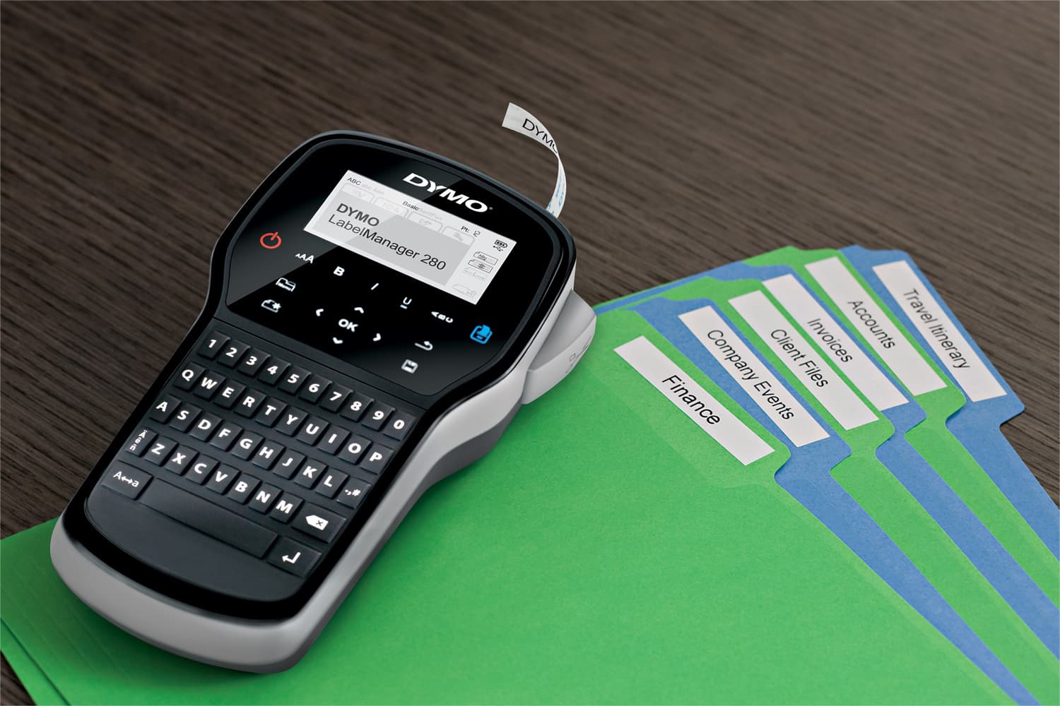 Labelprinter Dymo LabelManager 280 draagbaar qwerty 12mm zwart in koffer 6