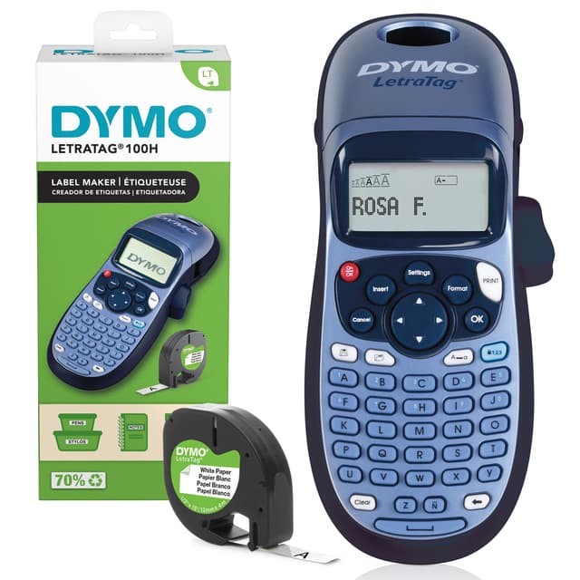 Labelprinter Dymo LetraTag 100H draagbaar abc 12mm blauw 3