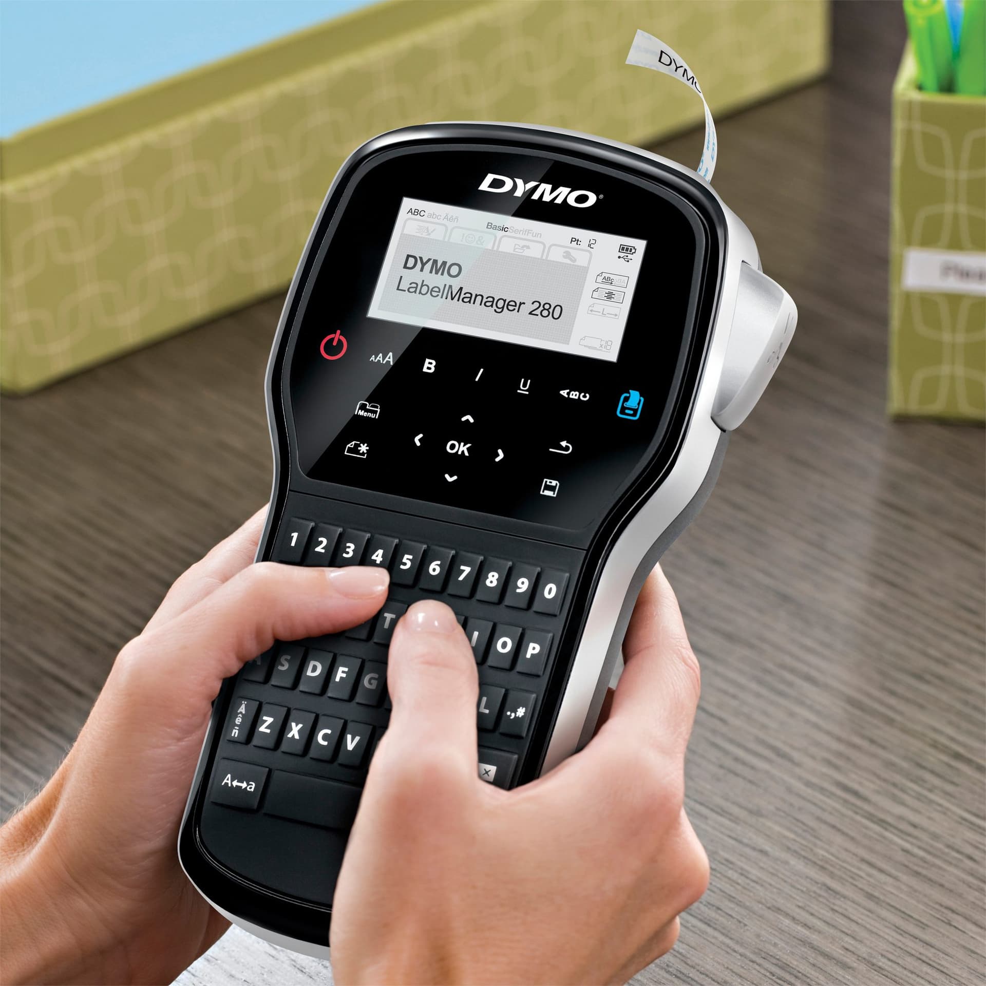 Labelprinter Dymo LabelManager 280 draagbaar azerty 12mm zwart 6