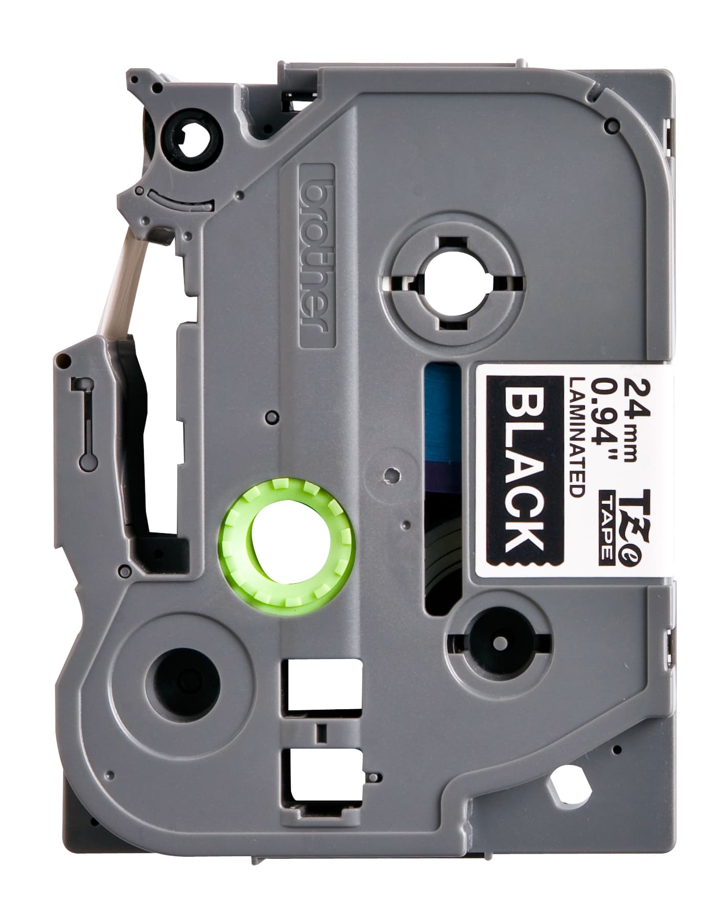 Labeltape Brother P-touch TZe-355 standaard 24mm wit op zwart 2