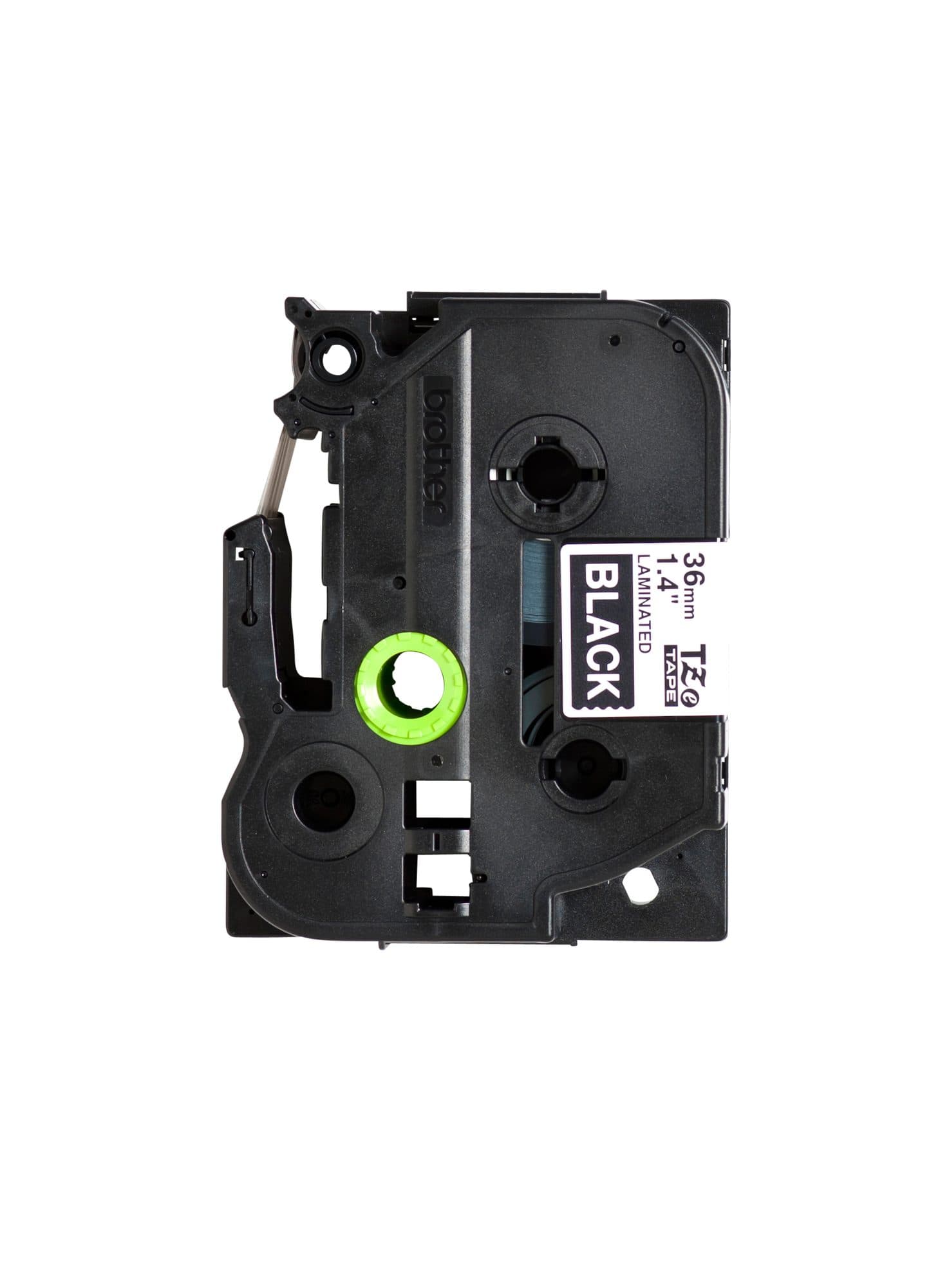 Labeltape Brother P-touch TZe-365 standaard 36mm wit op zwart 2