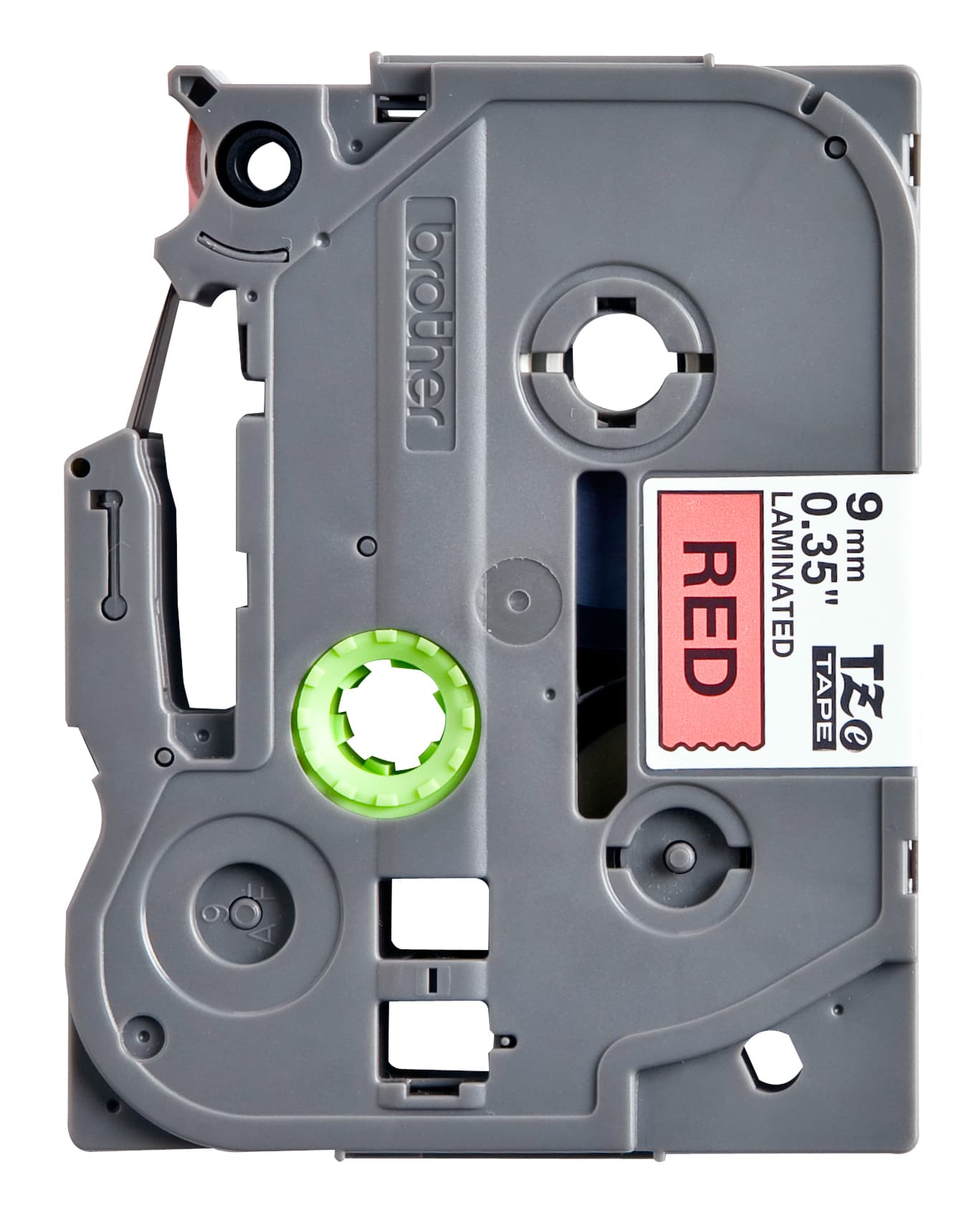 Labeltape Brother P-touch TZe-421 standaard 9mm zwart op rood 2