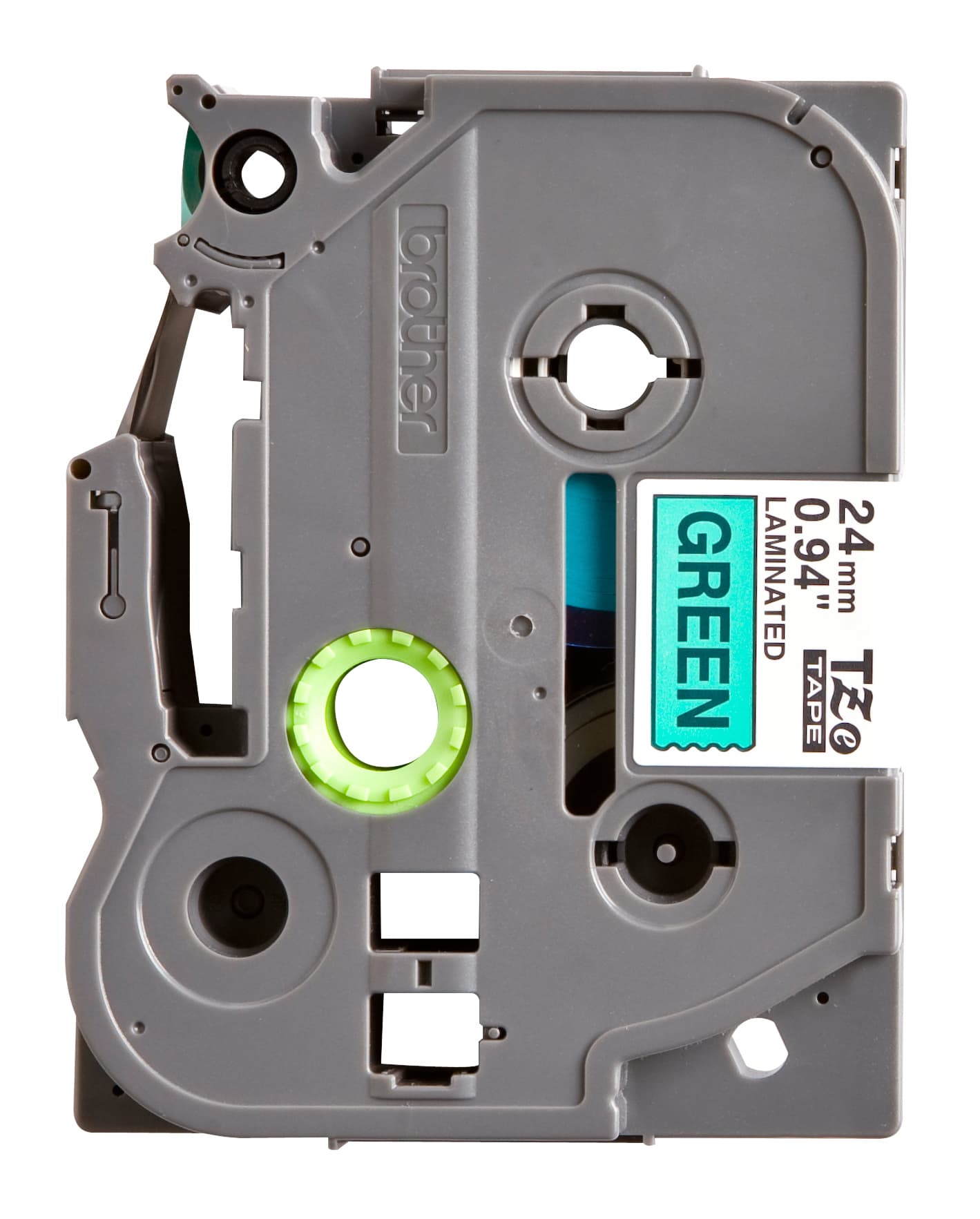 Labeltape Brother P-touch TZe-751 standaard 24mm zwart op groen 2