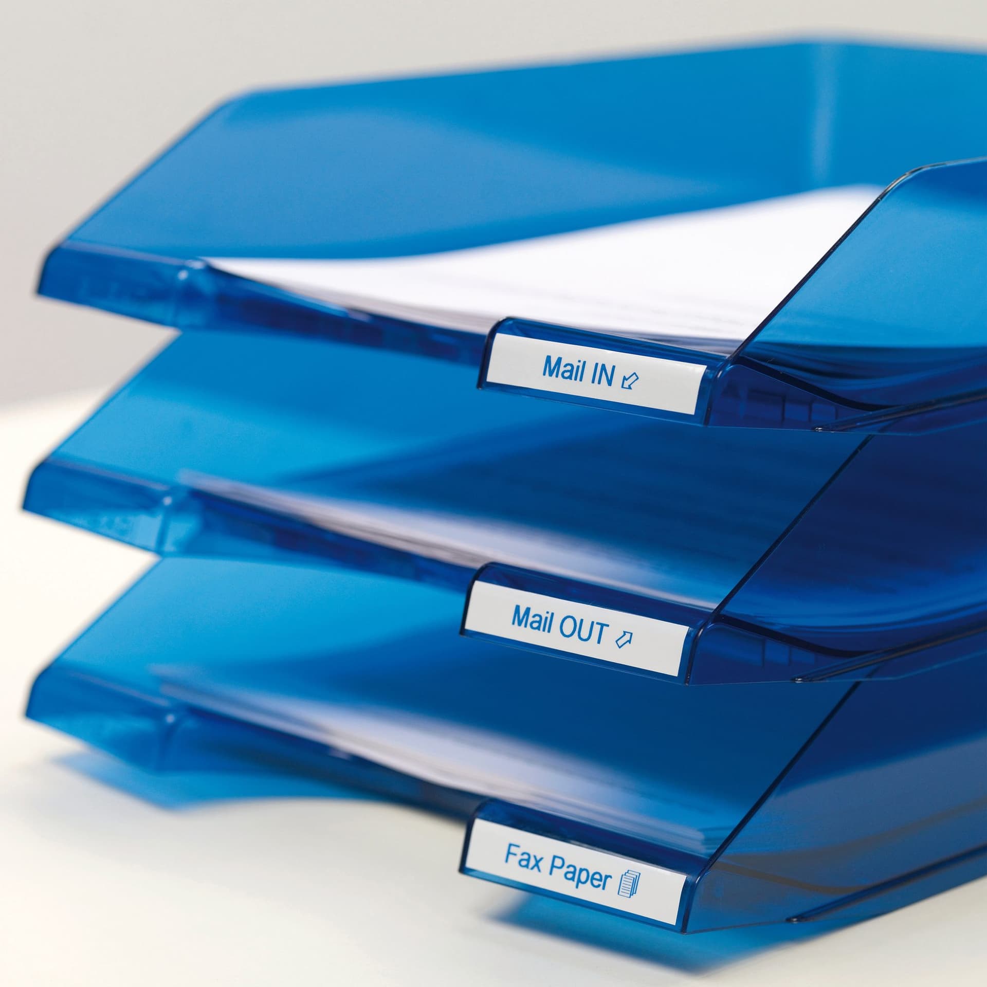 Labeltape Dymo LabelManager D1 polyester 12mm blauw op wit 5