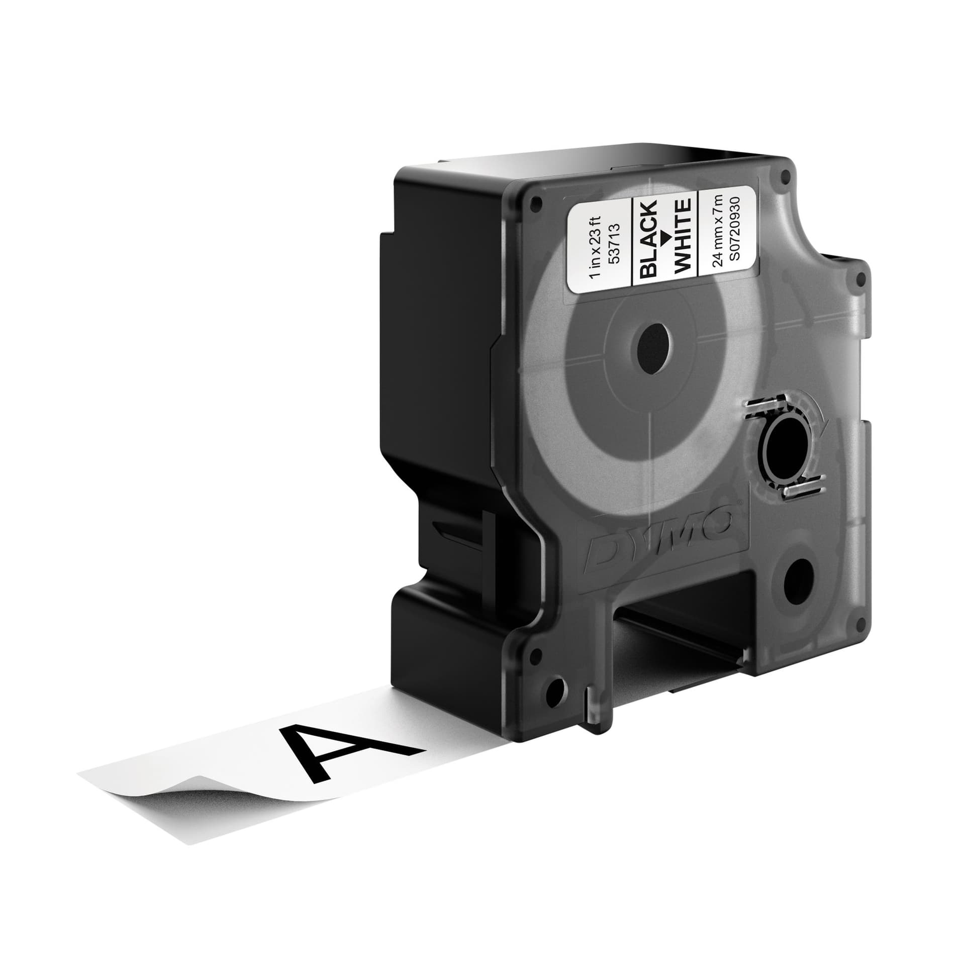 Labeltape Dymo LabelManager D1 polyester 24mm zwart op wit 3