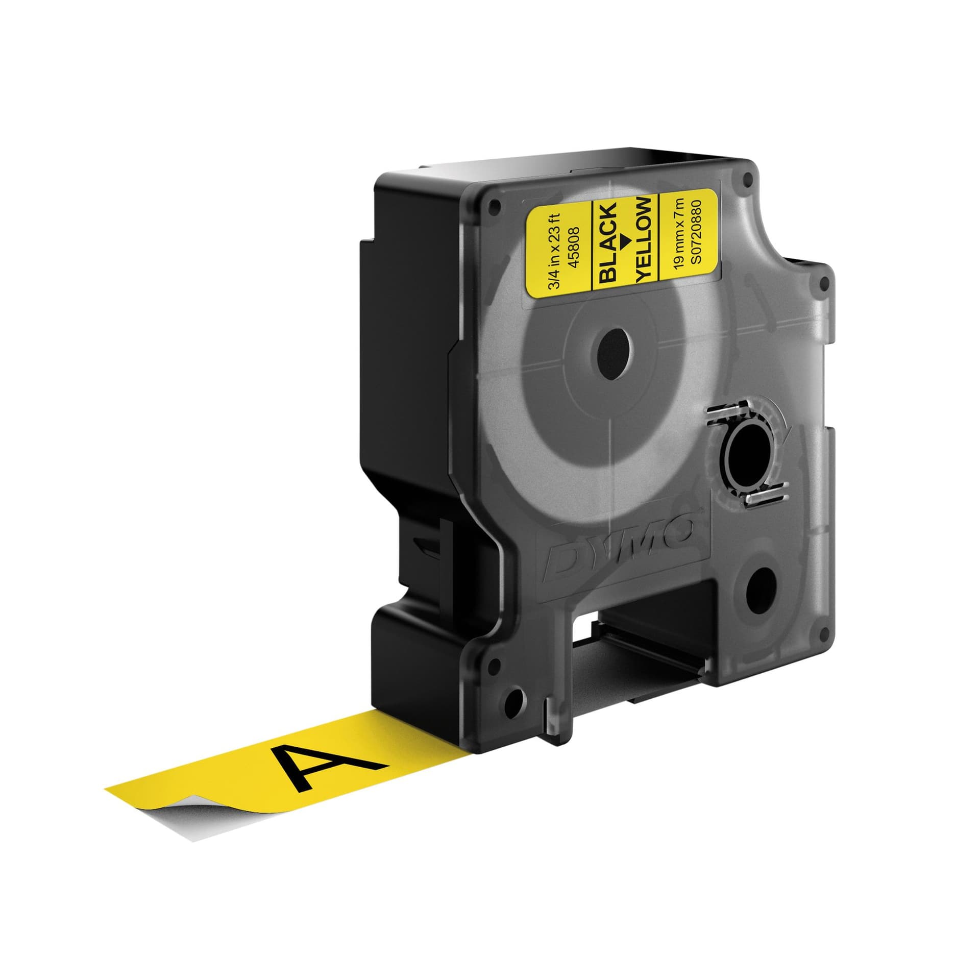Labeltape Dymo LabelManager D1 polyester 19mm zwart op geel 3