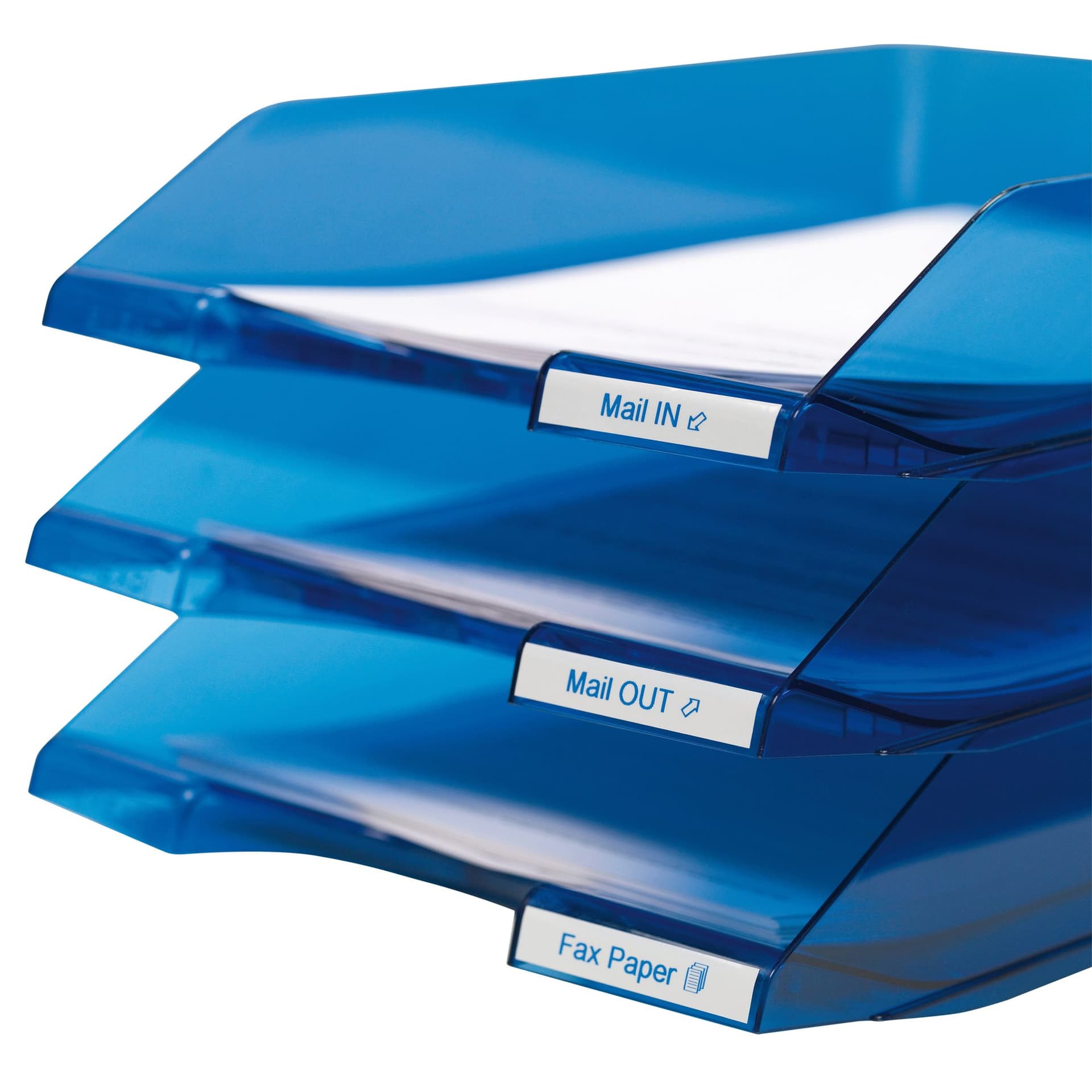 Labeltape Dymo LabelManager D1 polyester 9mm blauw op wit 8