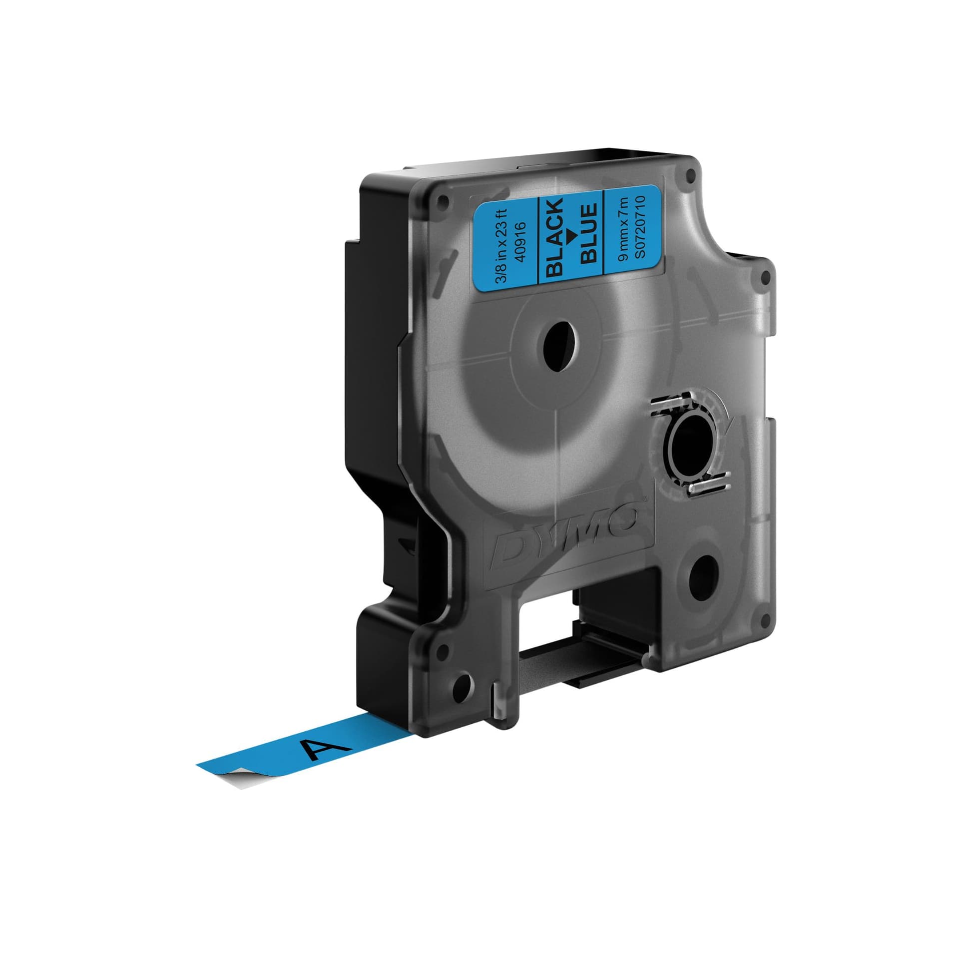 Labeltape Dymo LabelManager D1 polyester 9mm zwart op blauw 3