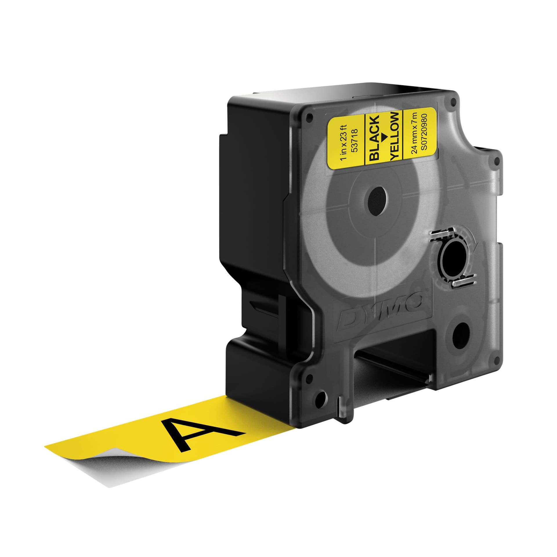 Labeltape Dymo LabelManager D1 polyester 24mm zwart op geel 3
