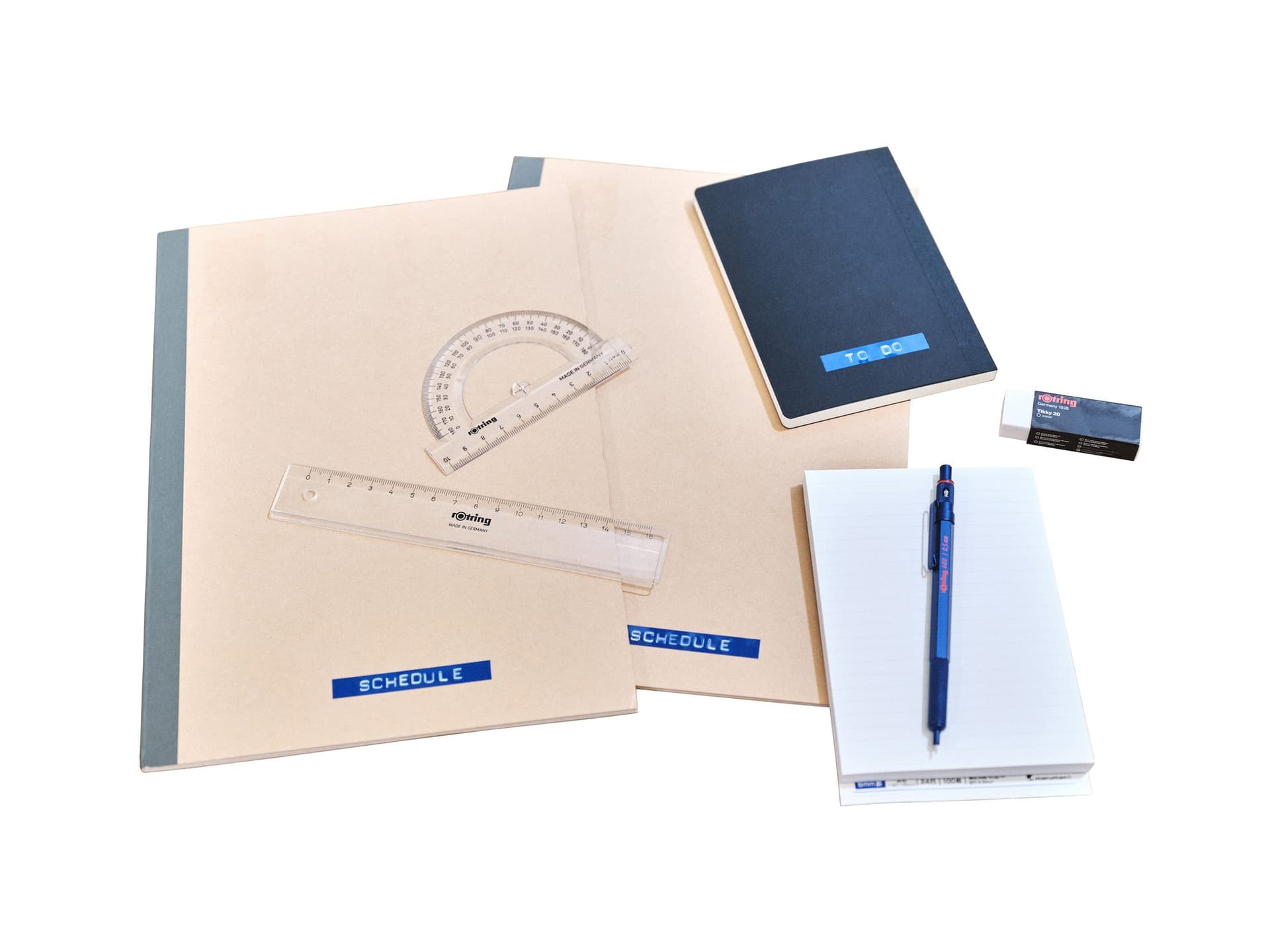 Reliëftape Dymo embossing vinyl 9mm wit op blauw 6