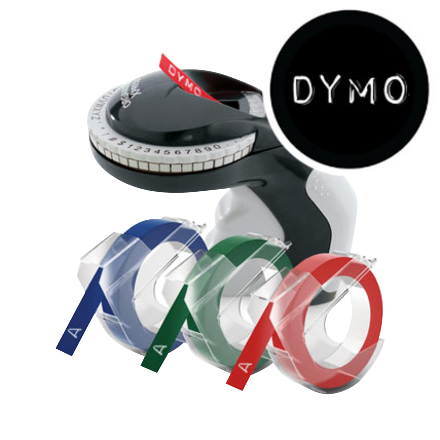 Reliëftape Dymo embossing vinyl 9mm assorti 3 stuks 5