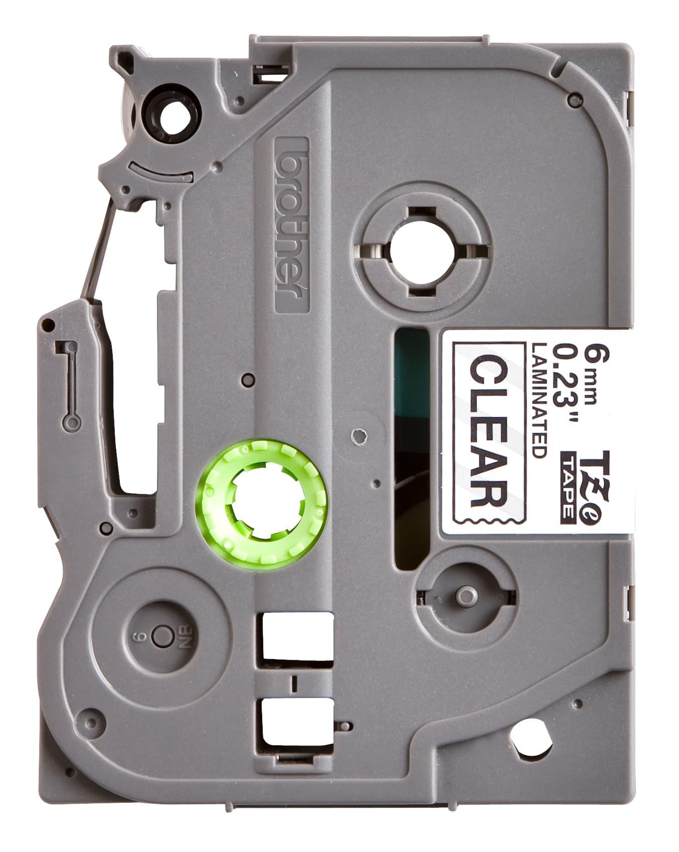 Labeltape Brother P-touch TZe-111 standaard 6mm zwart op transparant 2