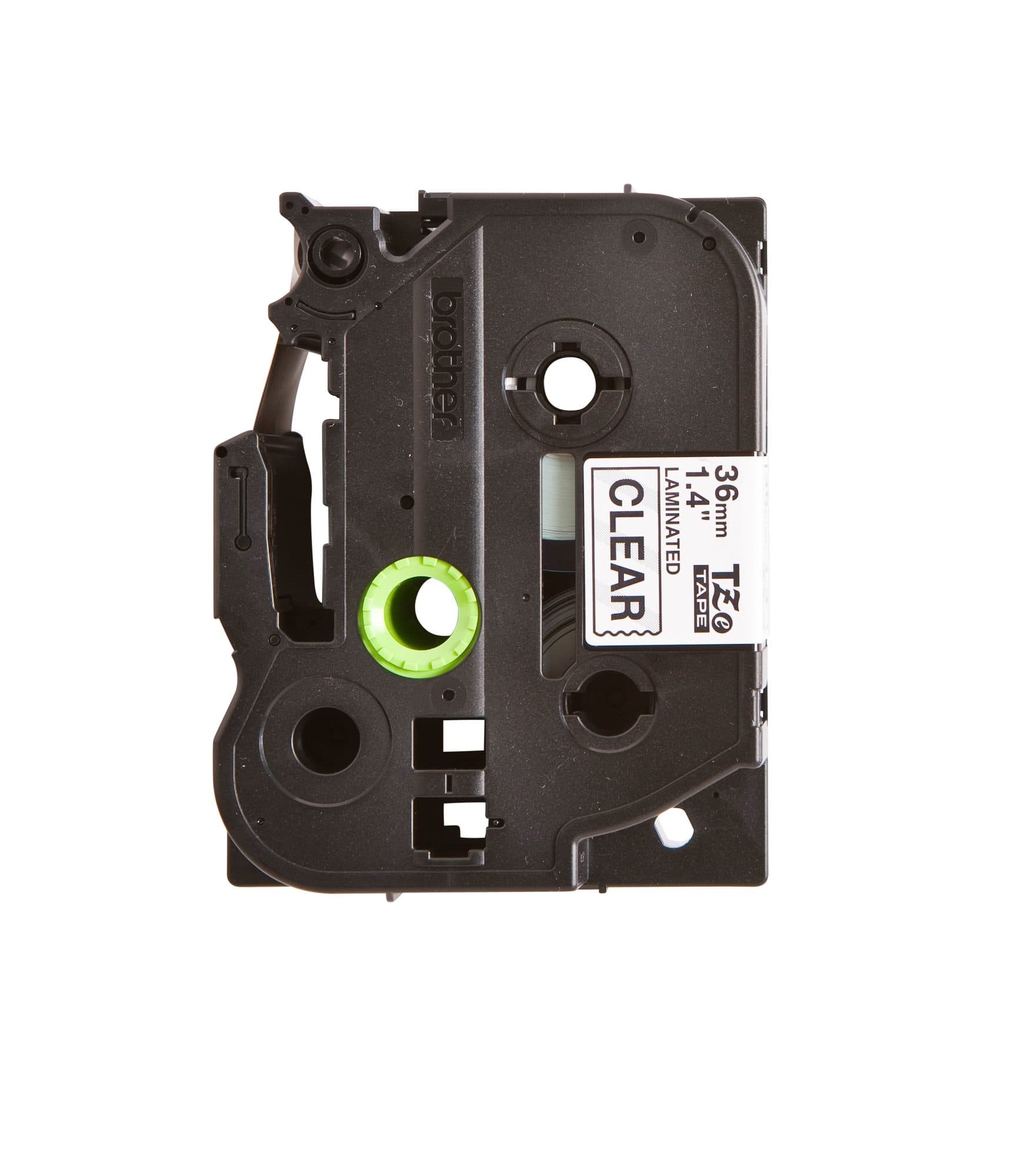 Labeltape Brother P-touch TZe-161 standaard 36mm zwart op transparant 2